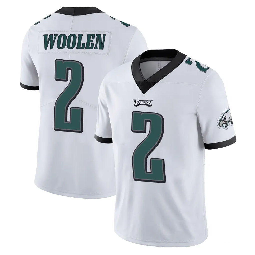 Tocy P.Eagles #2 Riq Woolen Player White Limited Vapor Untouchable Home Game Stitched Jerseys