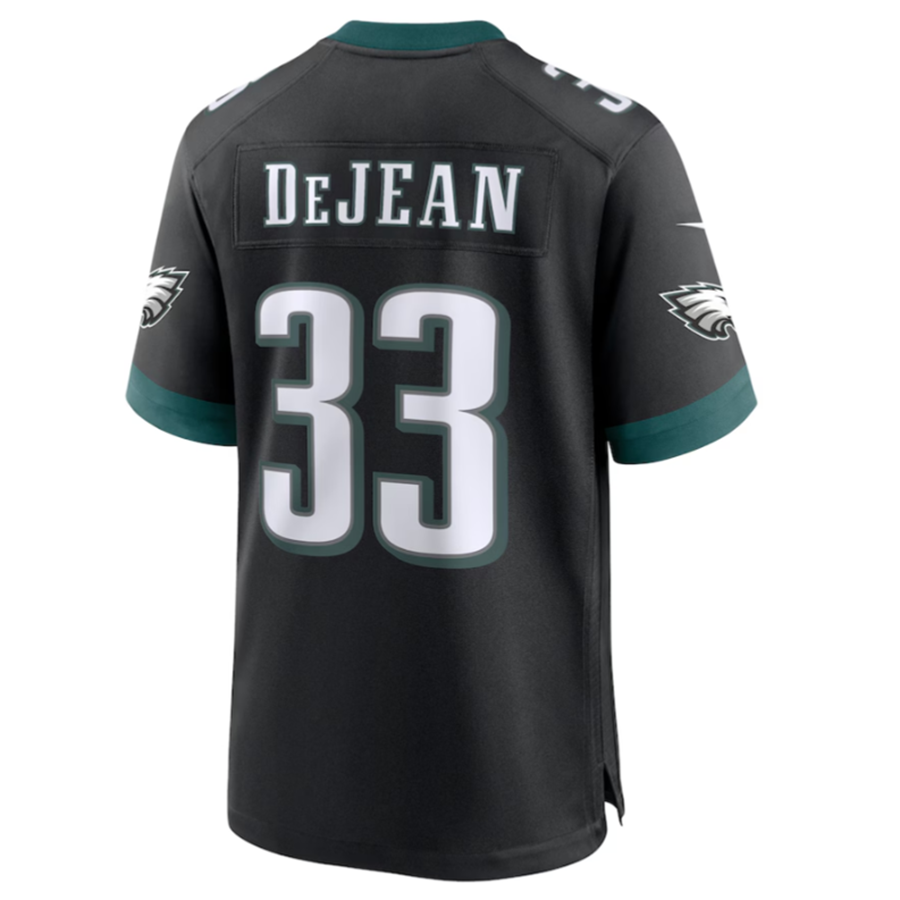 tocy P.Eagles #33 Cooper DeJean Black 2024 Draft Alternate Player Game Jersey Stitched American Stitched Jersey