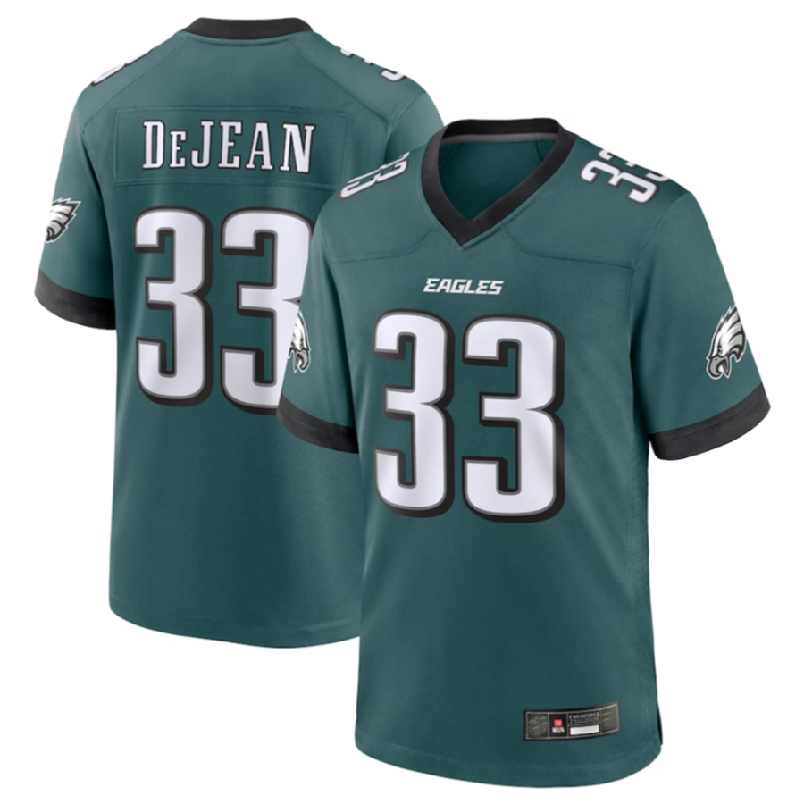 tocy P.Eagles #33 Cooper DeJean Green 2024 Draft Alternate Player Game Stitched American Stitched Jerseys