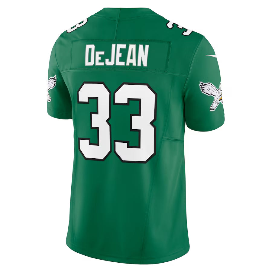 tocy P.Eagles #33 Cooper DeJean Player Kelly Green Vapor F.U.S.E. Limited Stitched Jerseys