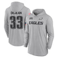 tocy P.Eagles #33 Cooper DeJean Player Military Hoodie Gray Salute To Service Stitched Jerseys
