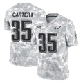 Tocy P.Eagles #35 Michael Carter II Player Arctic Camo Salute to Service Limited Game Stitched Jerseys