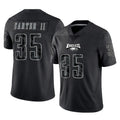 Tocy P.Eagles #35 Michael Carter II Player Black Reflective Limited Home Game Stitched Jerseys