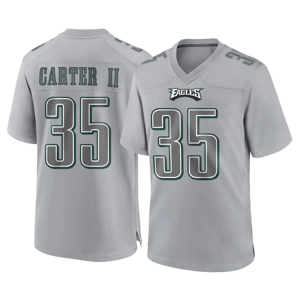 Tocy P.Eagles #35 Michael Carter II Player Gray Atmosphere Fashion Home Game Stitched Jerseys