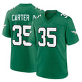 Tocy P.Eagles #35 Michael Carter II Player Green Kelly Alternate Home Game Stitched Jerseys