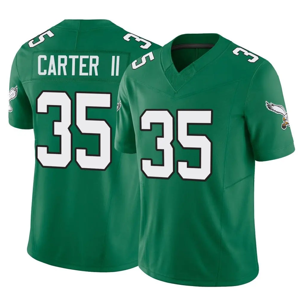 Tocy P.Eagles #35 Michael Carter II Player Green Kelly Alternate Vapor F.U.S.E. Home Game Stitched Jerseys
