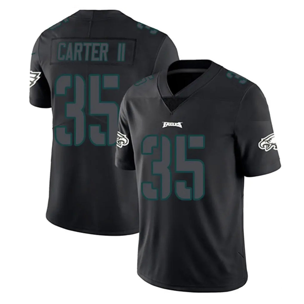 Tocy P.Eagles #35 Michael Carter II Player Limited Black Impact Home Game Stitched Jerseys