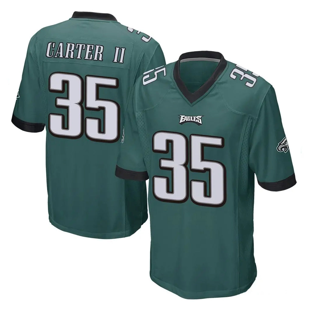 Tocy P.Eagles #35 Michael Carter II Player Team Color Green Home Game Stitched Jerseys
