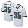 Tocy P.Eagles #35 Michael Carter II Player White Home Game Stitched Jerseys