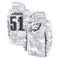 Tocy P.Eagles #51 Cam Jurgens Player Arctic Camo Salute to Service Pullover Hoodies Limited Game Stitched Jerseys