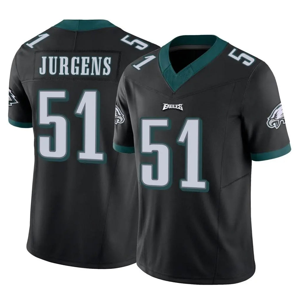 Tocy P.Eagles #51 Cam Jurgens Player Black Limited Vapor F.U.S.E. Home Game Stitched Jerseys