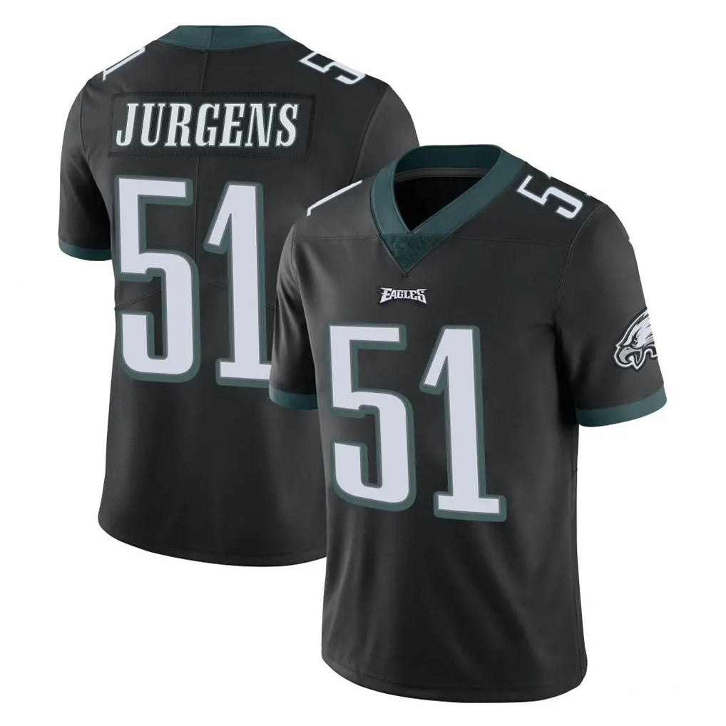 Tocy P.Eagles #51 Cam Jurgens Player Black Limited Vapor Untouchable Home Game Stitched Jerseys