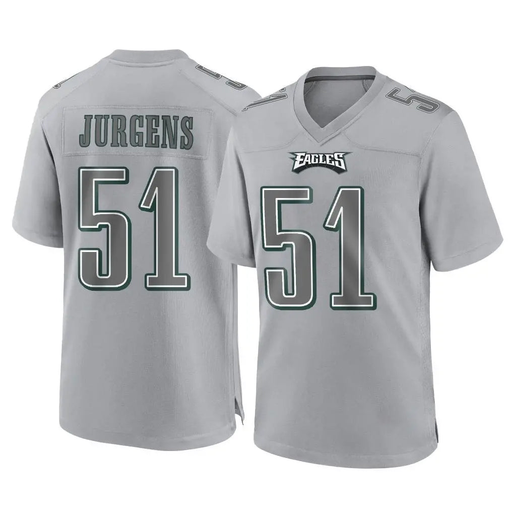 Tocy P.Eagles #51 Cam Jurgens Player Gray Atmosphere Fashion Home Game Stitched Jerseys