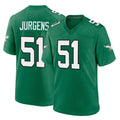 Tocy P.Eagles #51 Cam Jurgens Player Green Kelly Alternate Home Game Stitched Jerseys