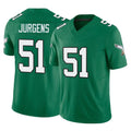 Tocy P.Eagles #51 Cam Jurgens Player Green Kelly Alternate Vapor F.U.S.E. Home Game Stitched Jerseys