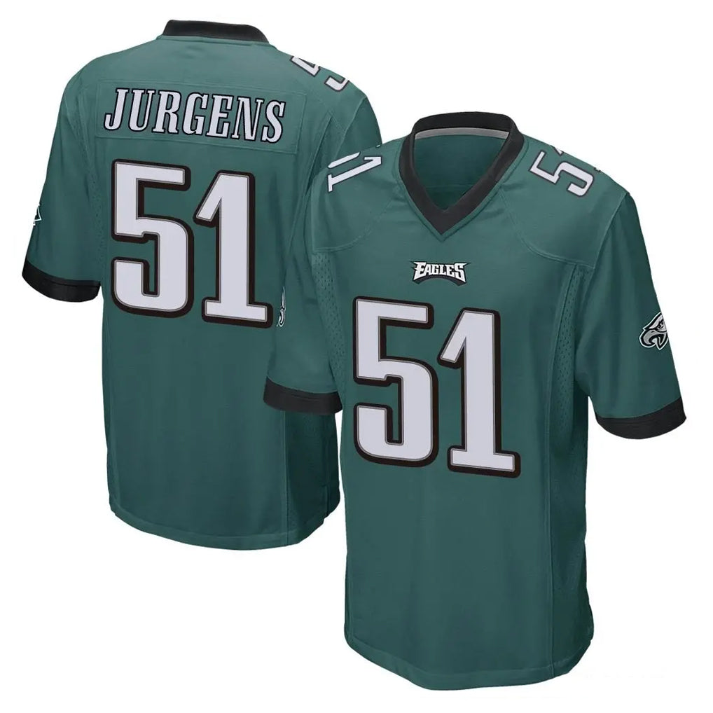 Tocy P.Eagles #51 Cam Jurgens Player Team Color Green Home Game Stitched Jerseys
