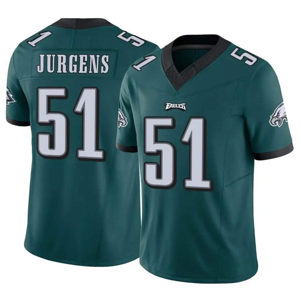 Tocy P.Eagles #51 Cam Jurgens Player Team Color Green Limited Vapor F.U.S.E. Home Game Stitched Jerseys