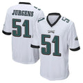 Tocy P.Eagles #51 Cam Jurgens Player White Home Game Stitched Jerseys