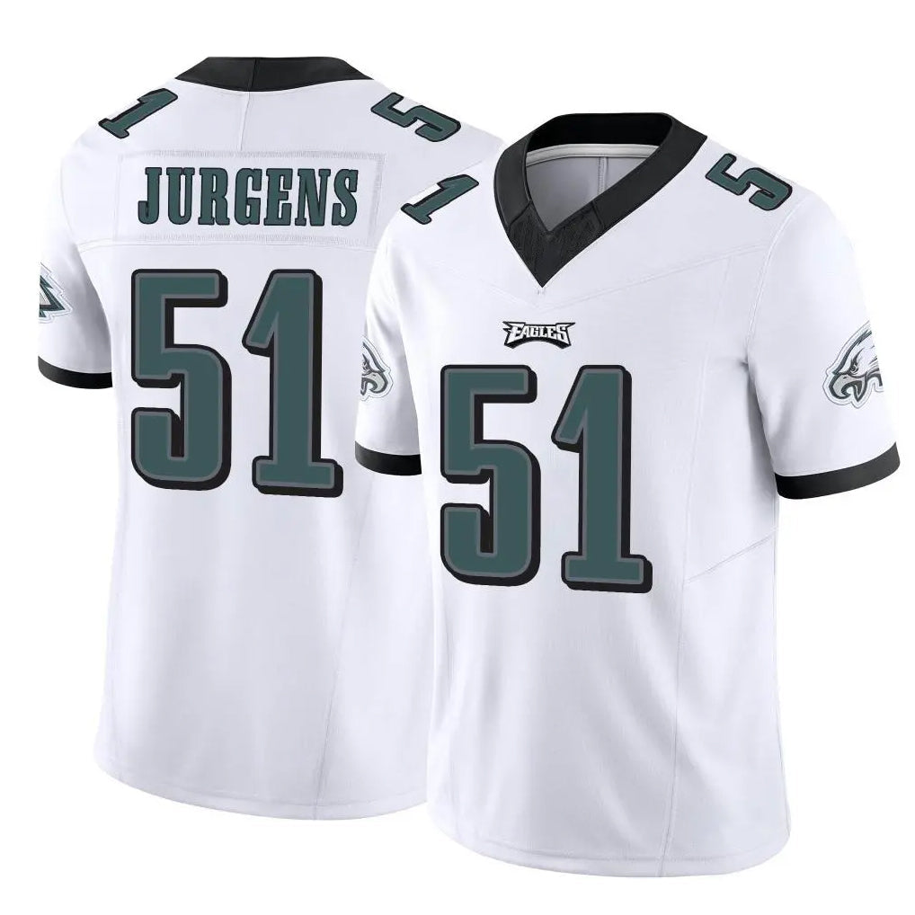Tocy P.Eagles #51 Cam Jurgens Player White Limited Vapor F.U.S.E. Home Game Stitched Jerseys