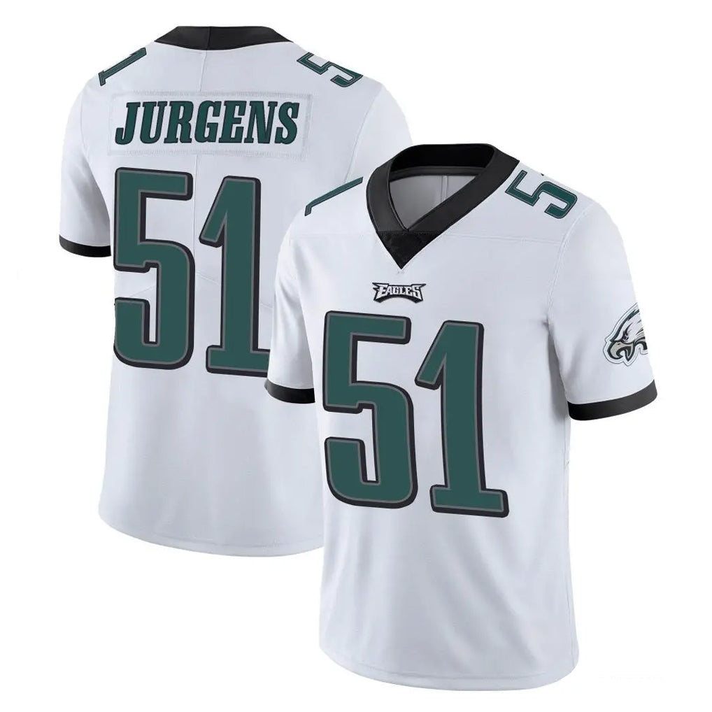 Tocy P.Eagles #51 Cam Jurgens Player White Limited Vapor Untouchable Home Game Stitched Jerseys