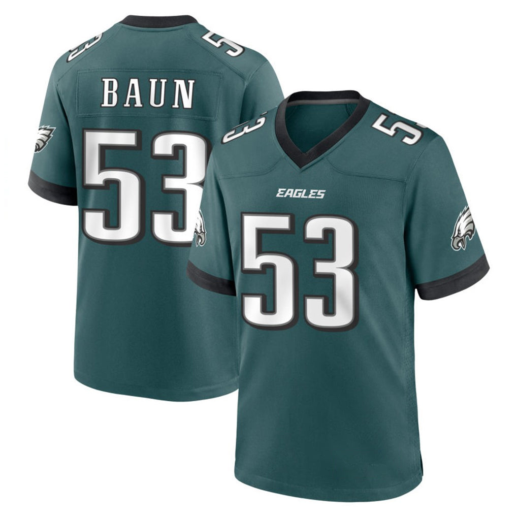 Tocy P.Eagles #53 Zack Baun Player Green Home Game Stitched Jerseys