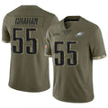 tocy P.Eagles #55 Brandon Graham Player Salute To Service Olive Stitched Jerseys