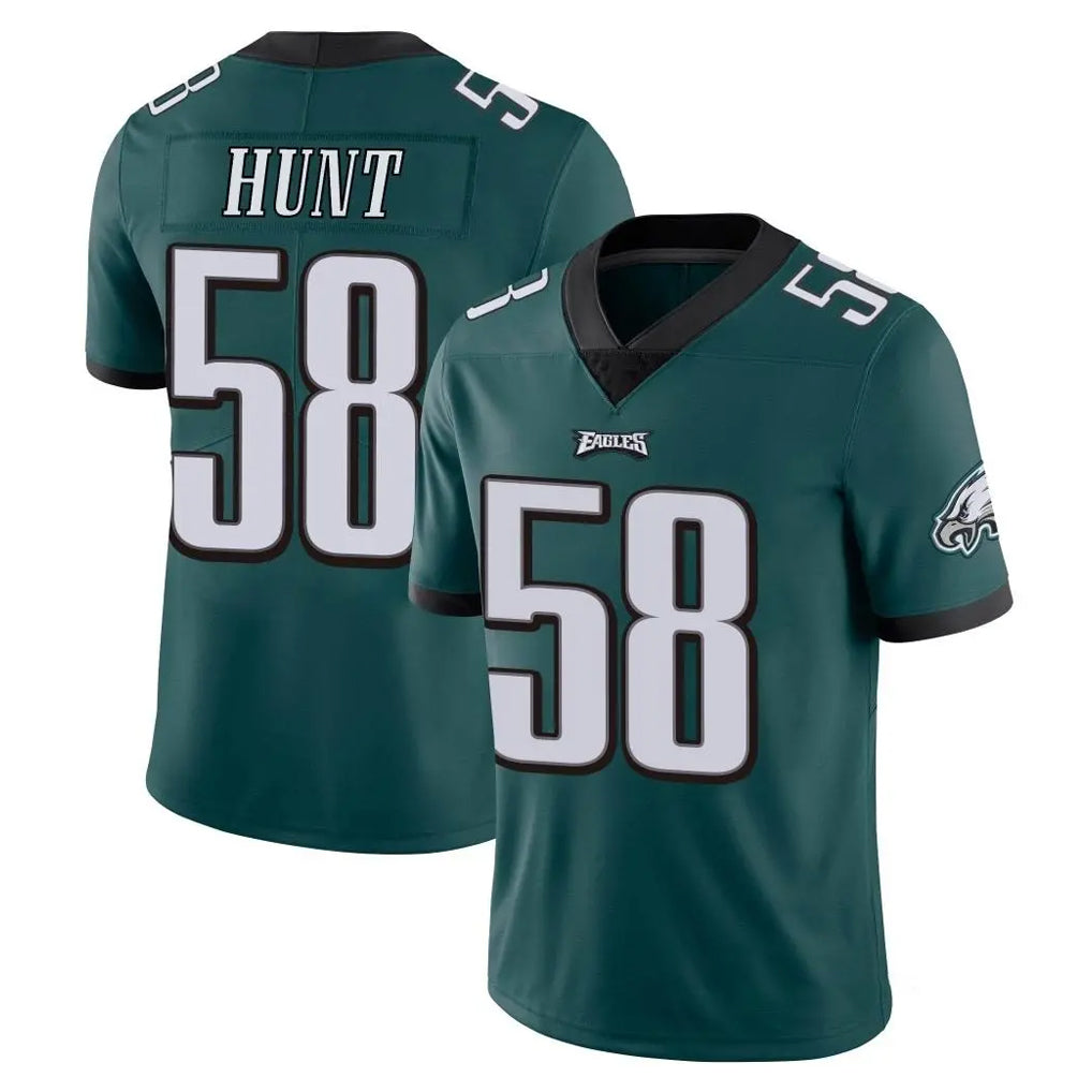 Tocy P.Eagles #58 Jalyx Hunt Player Team Color Green Vapor Untouchable Home Game Stitched Jerseys