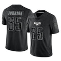 Tocy P.Eagles #65 Lane Johnson Player Black Reflective Limited Home Game Stitched Jerseys