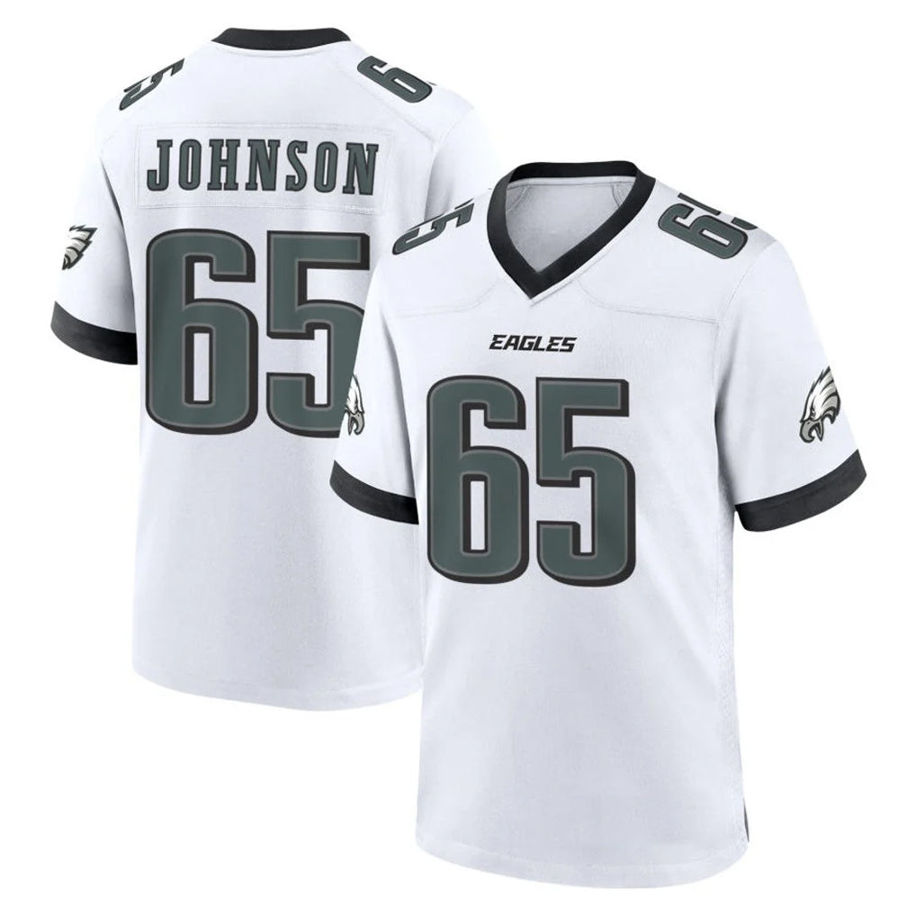 Tocy P.Eagles #65 Lane Johnson Player White Game Home Stitched Jerseys