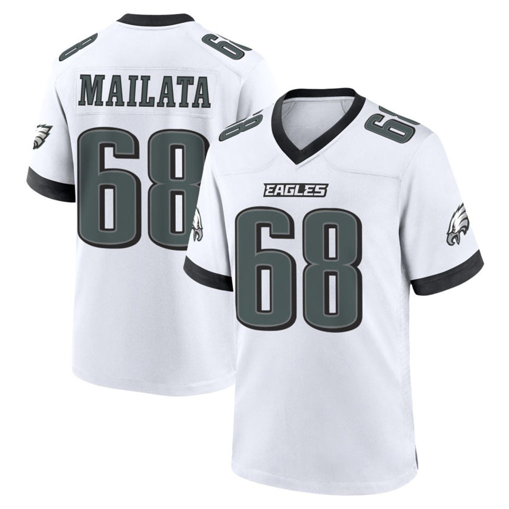 Tocy P.Eagles #68 Jordan Mailata Player White Game Home Stitched Jerseys