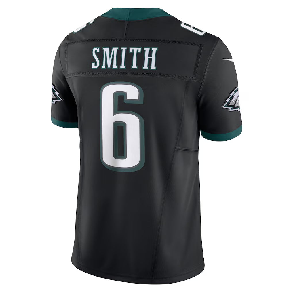 tocy P.Eagles #6 DeVonta Smith Black Alternate Vapor F.U.S.E. Limited Stitched Jerseys