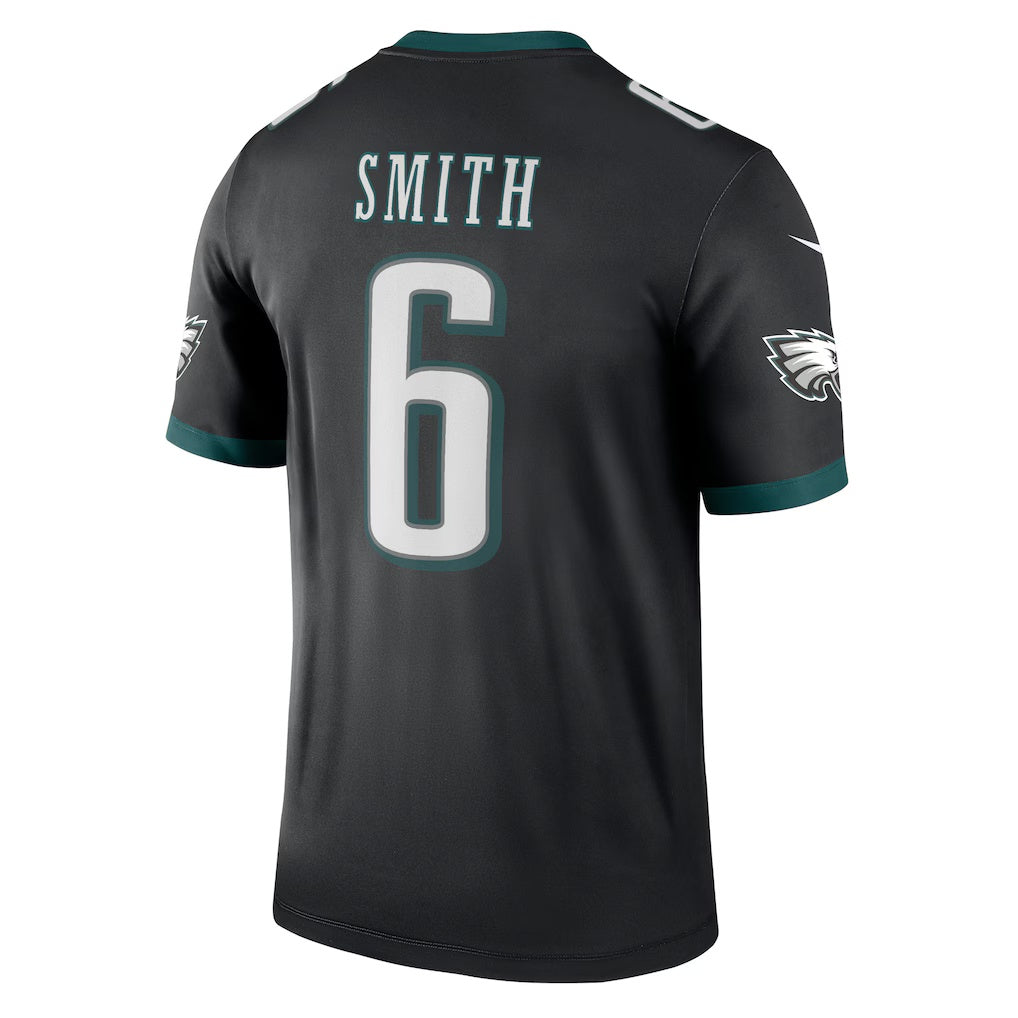 tocy P.Eagles #6 DeVonta Smith Black Legend Player Performance Top Stitched Jerseys