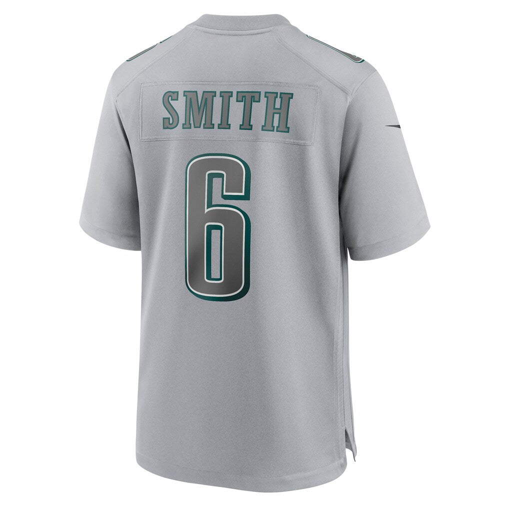tocy P.Eagles #6 DeVonta Smith Gray Atmosphere Fashion Game Stitched Jerseys