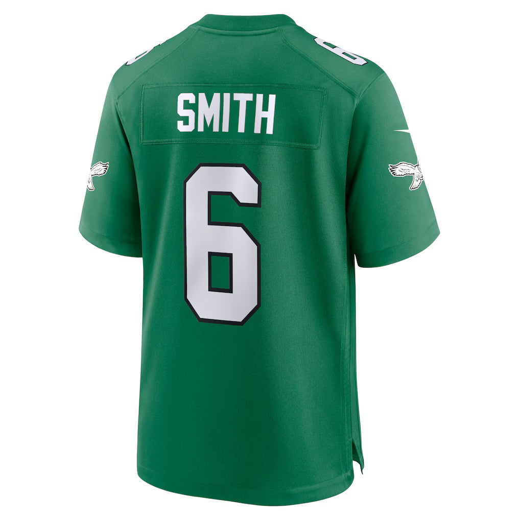 tocy P.Eagles #6 DeVonta Smith Kelly Green Alternate Game Player Stitched Jerseys