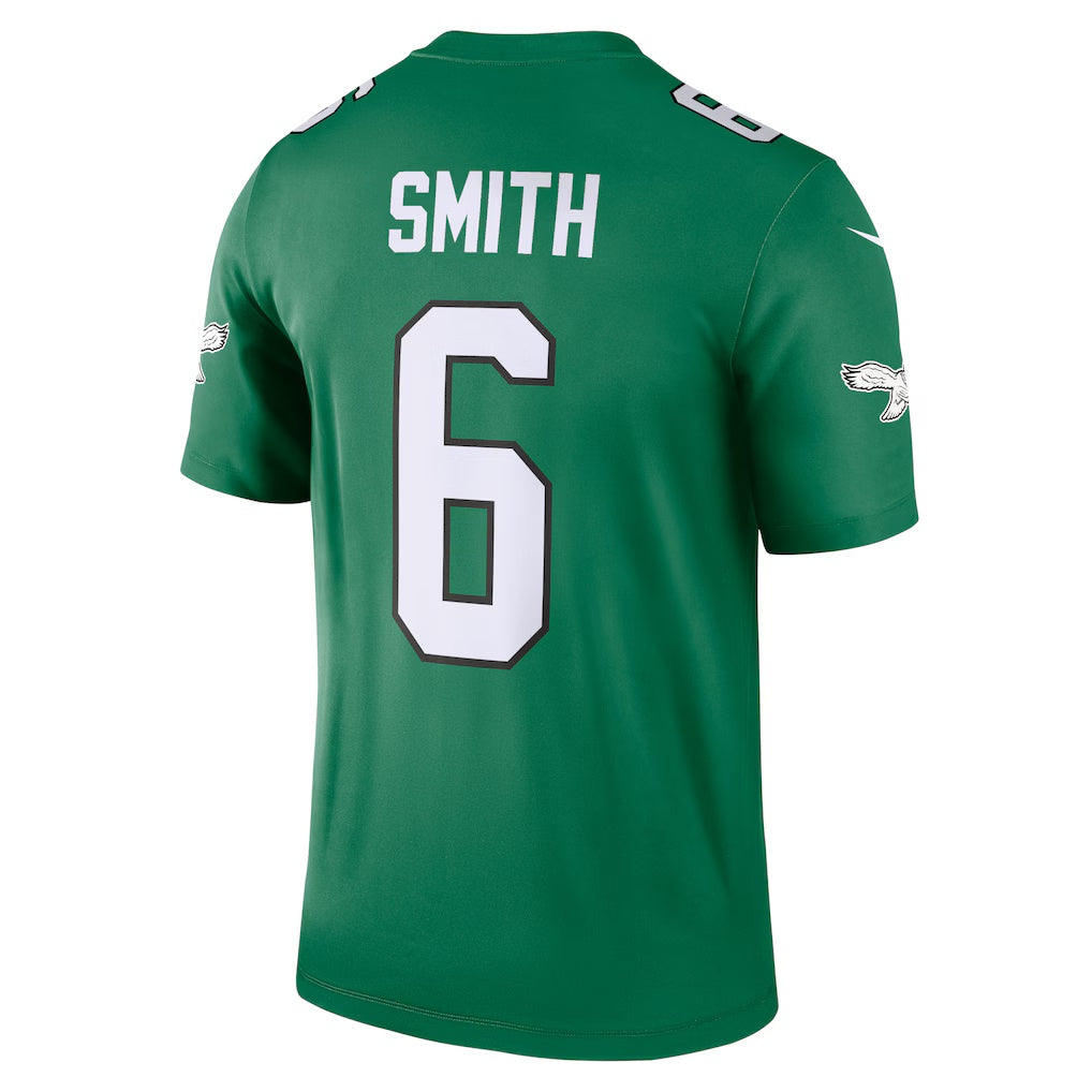 tocy P.Eagles #6 DeVonta Smith Kelly Green Legend Player Performance Top Stitched Jerseys