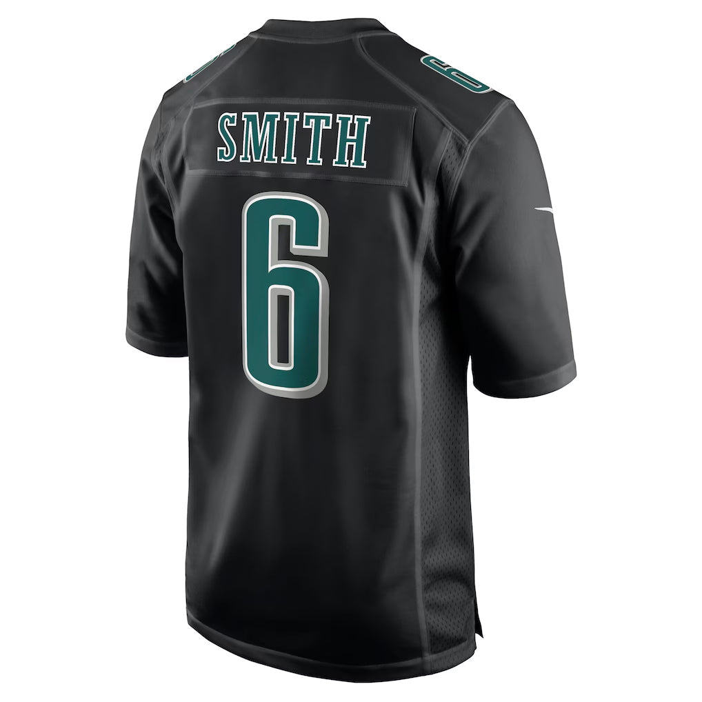 tocy P.Eagles #6 DeVonta Smith Player Carbon Black Fashion Game Stitched Jerseys