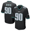 Tocy P.Eagles #90 Jordan Davis Player Black Home Game Stitched Jerseys