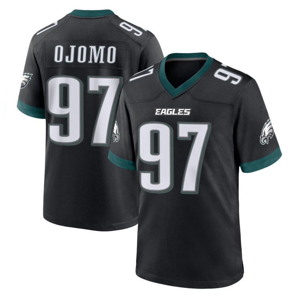 Tocy P.Eagles #97 Moro Ojomo Player Black Game Home Stitched Jerseys