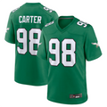 tocy P.Eagles #98 Jalen Carter Green Alternate Game Jersey Stitched American Stitched Jersey