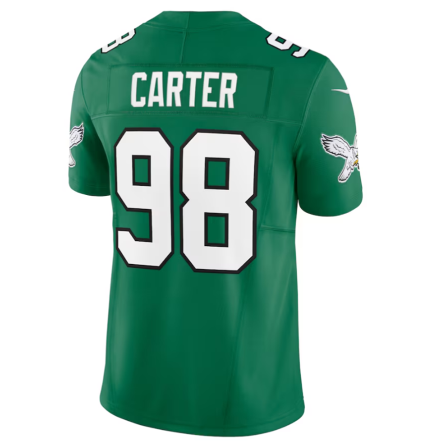 tocy P.Eagles #98 Jalen Carter Green Alternate Vapor F.U.S.E. Limited Jersey Stitched American Stitched Jersey