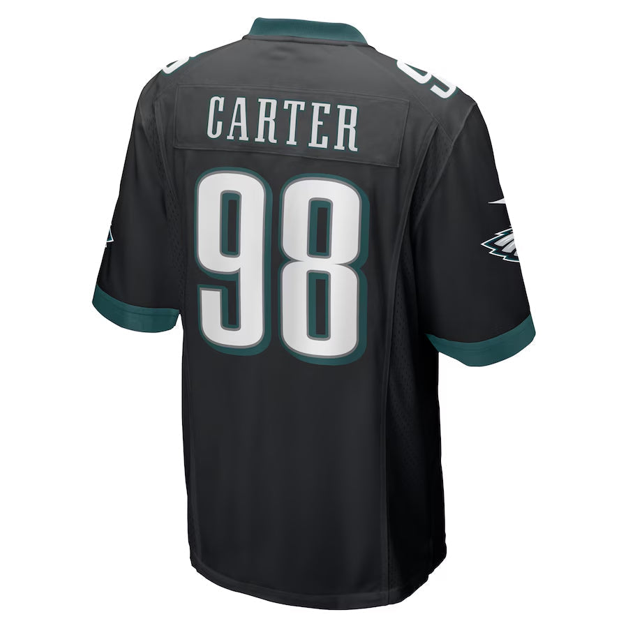 tocy P.Eagles #98 Jalen Carter Player Black Alternate Game Stitched Jerseys