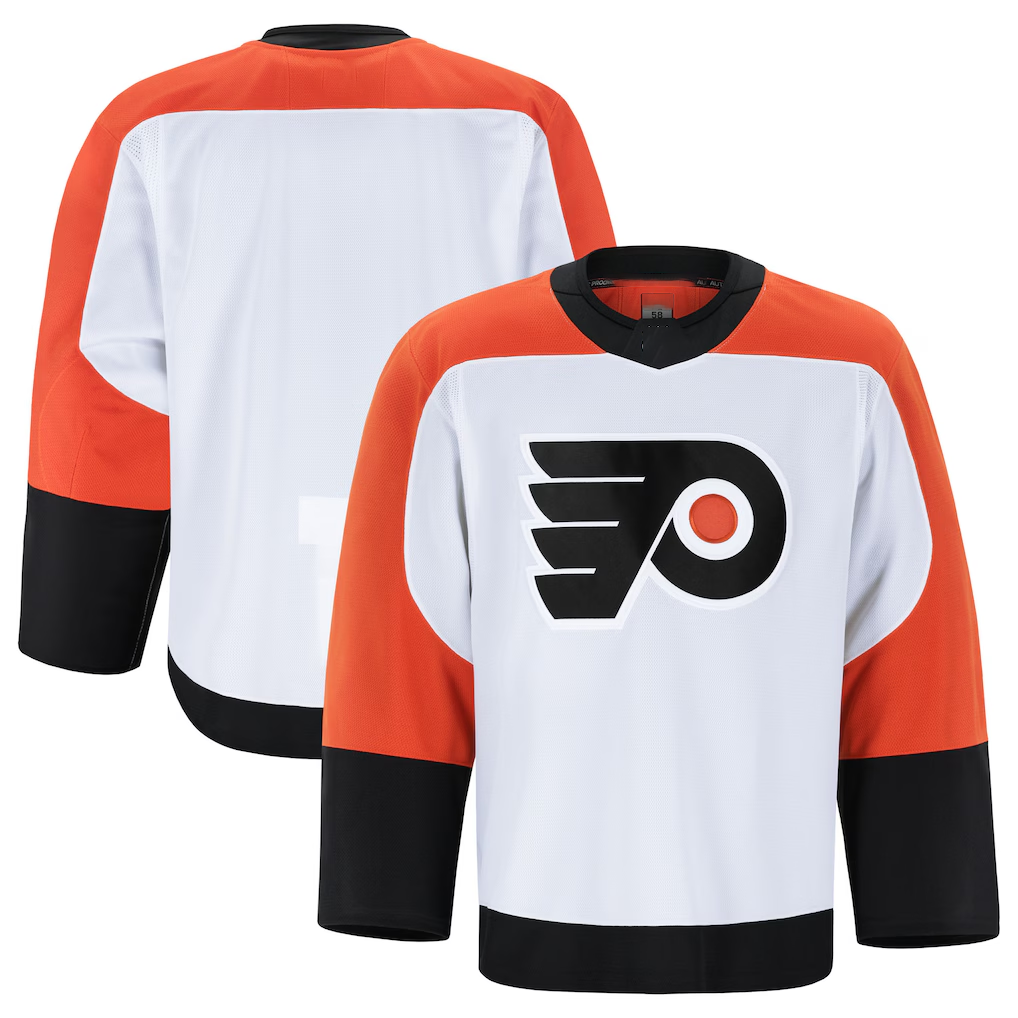 Tocy P.Flyers White Away Authentic Pro Jerseys