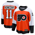 Tocy P.Flyers #11 Travis Konecny Orange Home Breakaway Jerseys