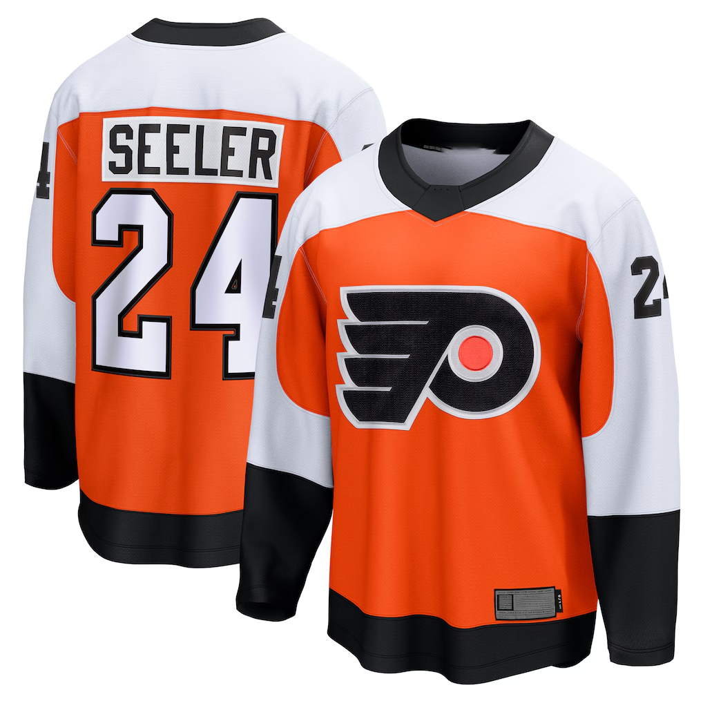 Tocy P.Flyers #24 Nick Seeler Orange Home Practice Jerseys