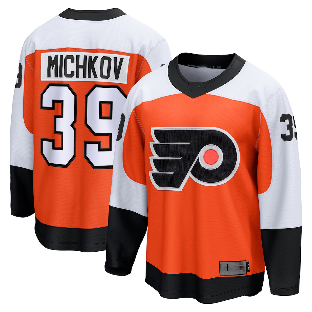 Tocy P.Flyers #39 Matvei Michkov Orange Home Premium Jerseys