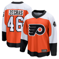 Tocy P.Flyers #46 Trevor Zegras Orange Home Premium Jerseys