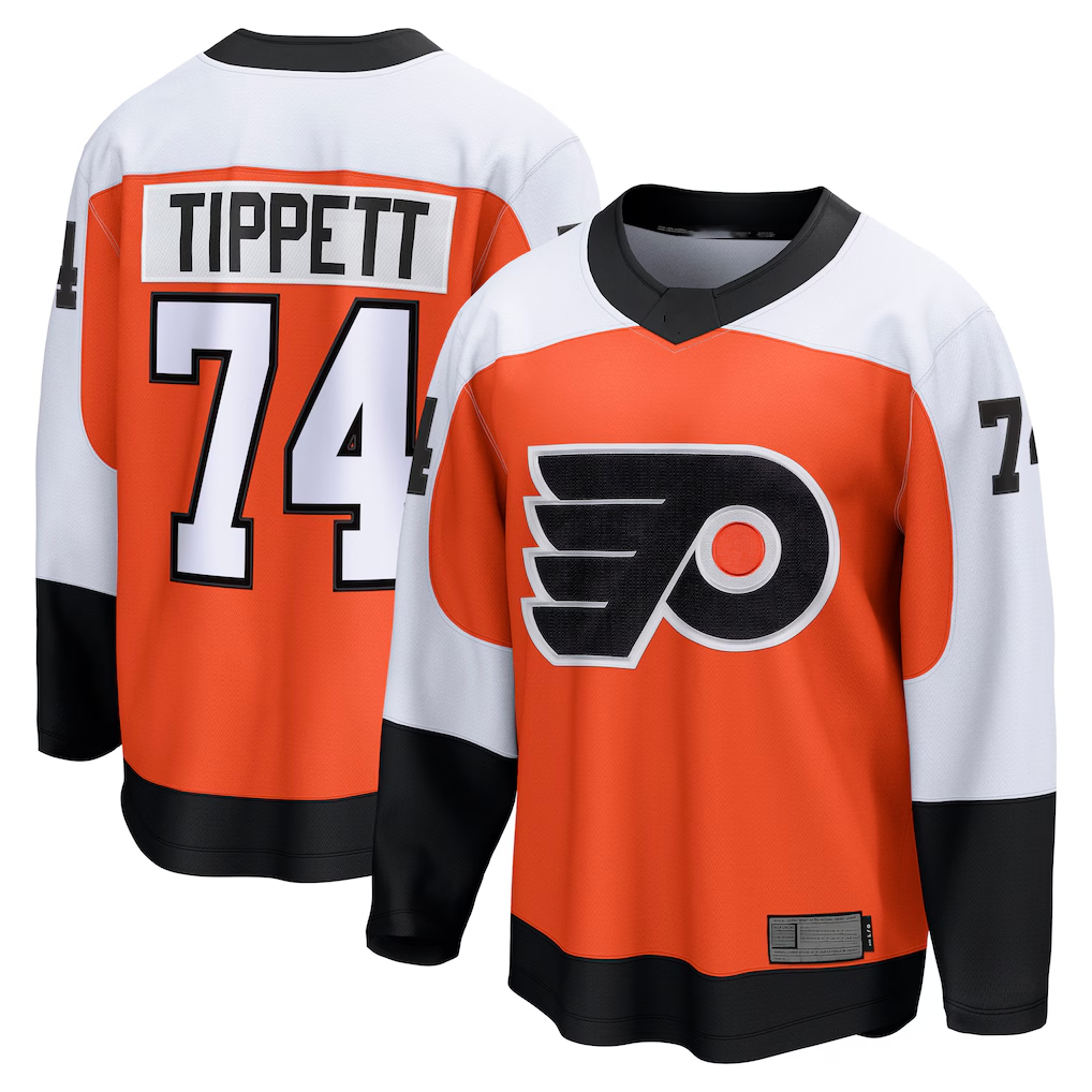 Tocy P.Flyers #74 Owen Tippett Orange Home Breakaway Jerseys