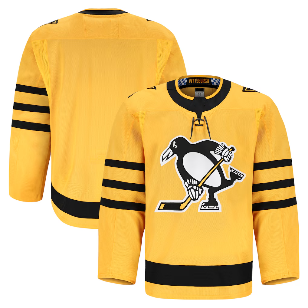 Tocy P.Penguins Gold Alternate Authentic Pro Jerseys