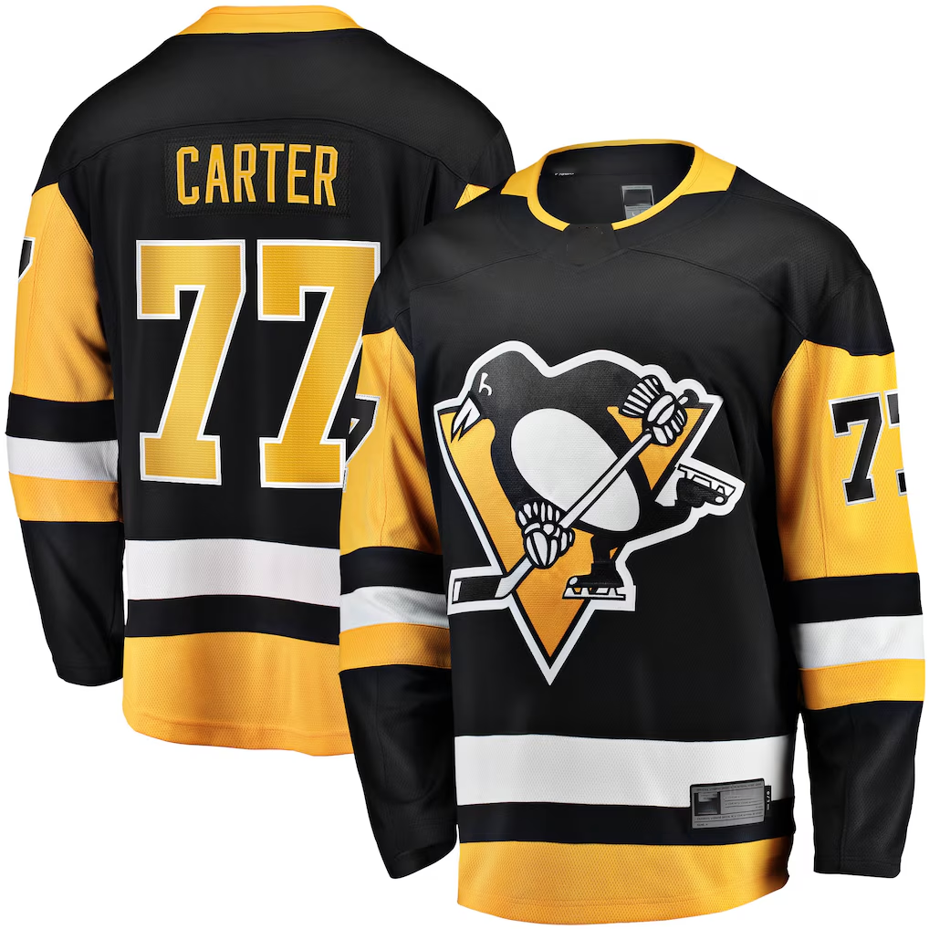 Tocy P.Penguins #77 Jeff Carter Black Home Breakaway Replica Jerseys
