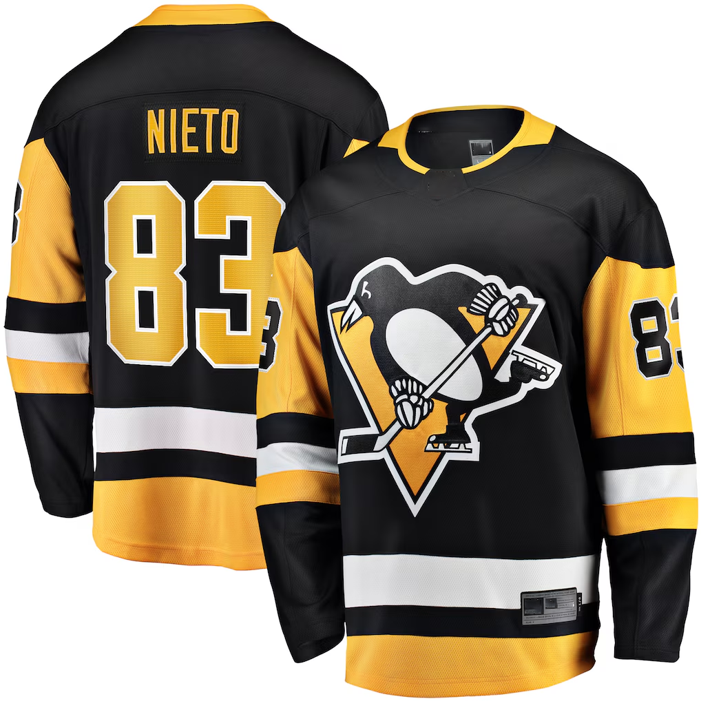 Tocy P.Penguins #83 Matt Nieto Black Home Breakaway Jerseys
